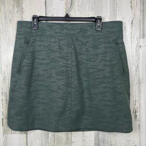Orvis skirt skort green camo print XL activewear outdoor tennis golf hiking